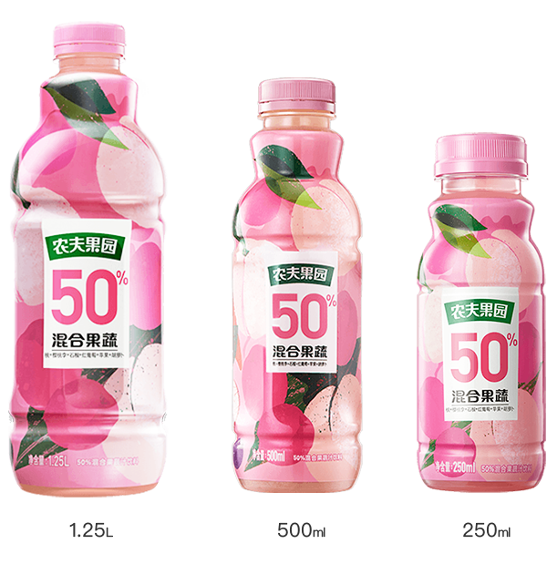 農夫果園30%混合果蔬汁飲料 桃+櫻桃李+石榴+紅葡萄+蘋果+胡蘿卜 250ML 500ML 1.25L