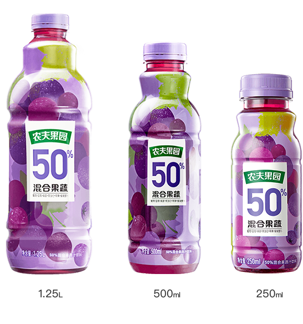 農夫果園30%混合果蔬汁飲料 葡萄+藍莓+桑葚+黑加侖+蘋果+紫胡蘿卜 250ML 500ML 1.25L